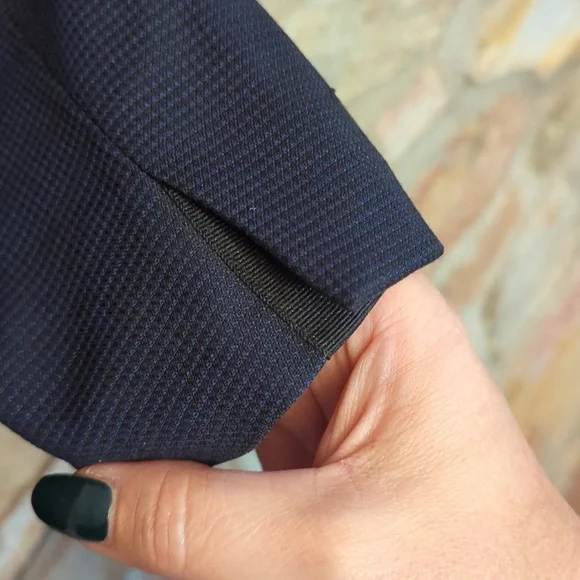 Boss Virgin Stretch Wool Navy Women's Blazer - Picture 11 of 13